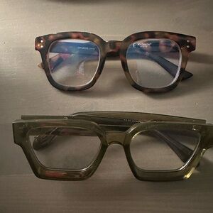 Tortoise and Olive Square blue light Glasses